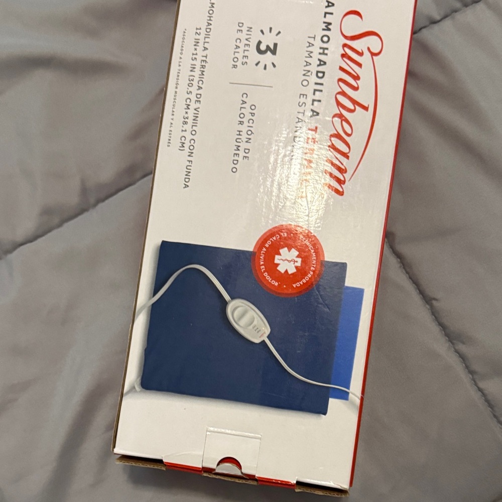Sunbeam Blue Thermal Heating Pad - Picture 4 of 4